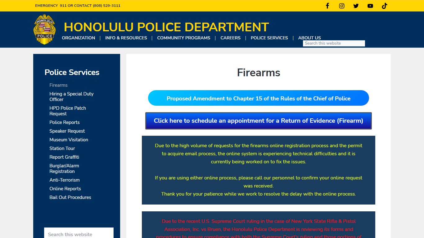 Firearms - Honolulu Police Department